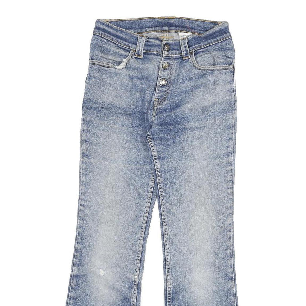 LEVI'S Womens Jeans Blue Regular Flared Denim Medium W26 L26 Button Closure