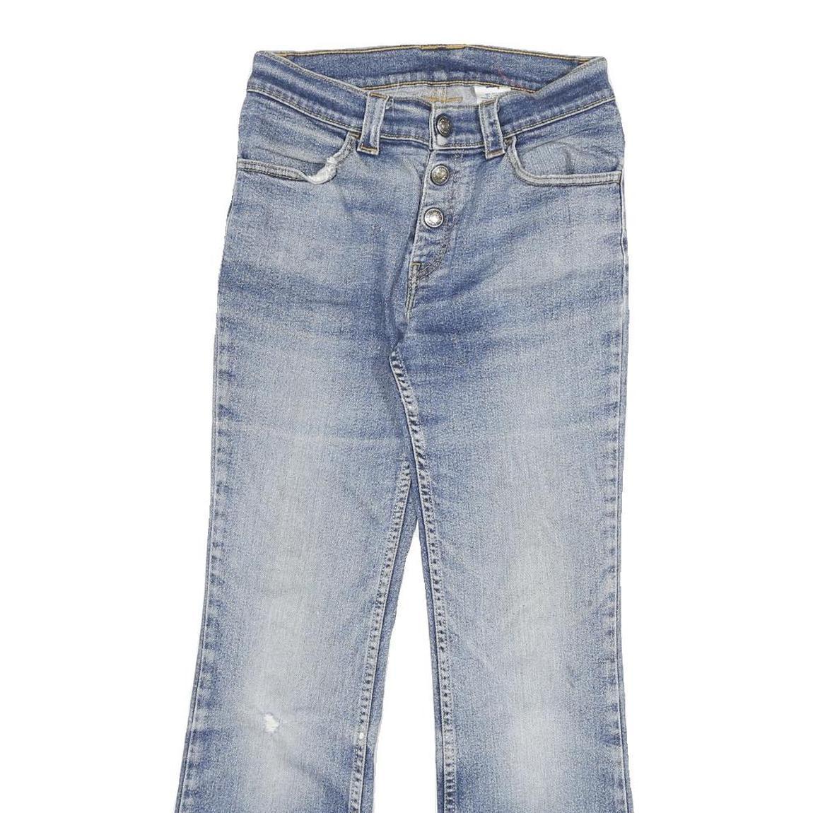 LEVI'S Womens Jeans Blue Regular Flared Denim Medium W26 L26 Button Closure