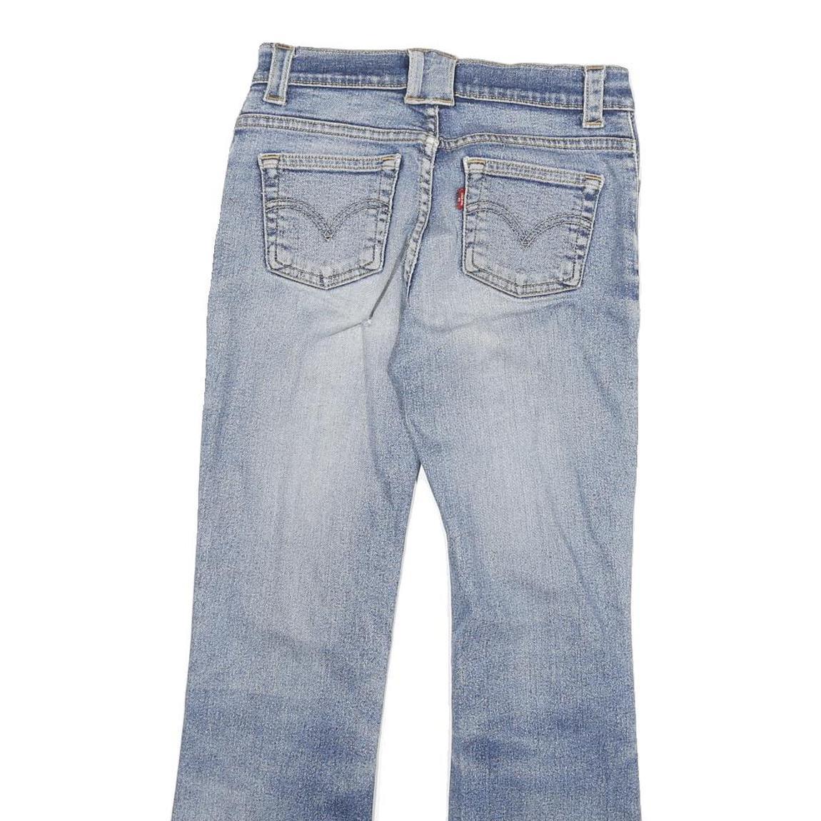 LEVI'S Womens Jeans Blue Regular Flared Denim Medium W26 L26 Button Closure