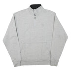 CHAMPION Mens Grey Half Zip M Cotton Blend Pullover Casual Sweatshirt