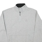 CHAMPION Mens Grey Half Zip M Cotton Blend Pullover Casual Sweatshirt