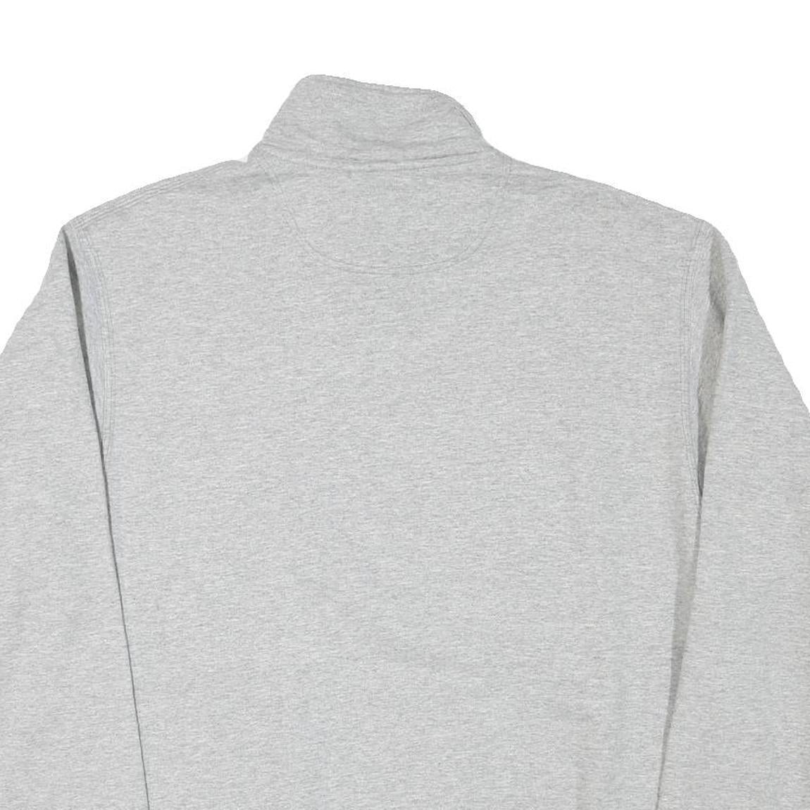CHAMPION Mens Grey Half Zip M Cotton Blend Pullover Casual Sweatshirt