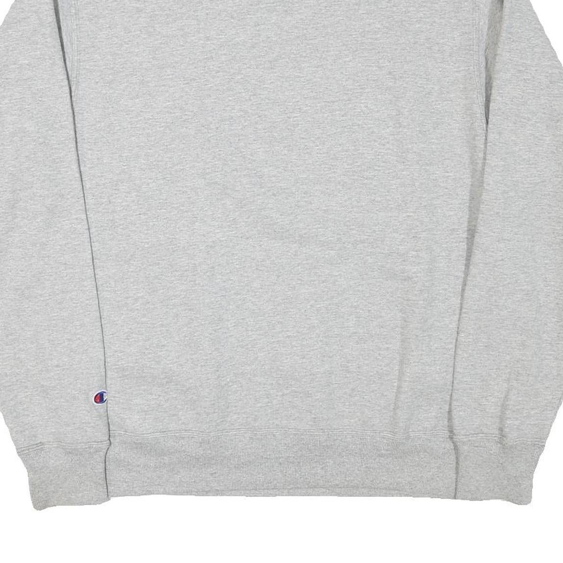 CHAMPION Mens Grey Half Zip M Cotton Blend Pullover Casual Sweatshirt