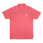 ADIDAS Mens Pink Short Sleeve Plain Polo Shirt L Sports Casual Activewear