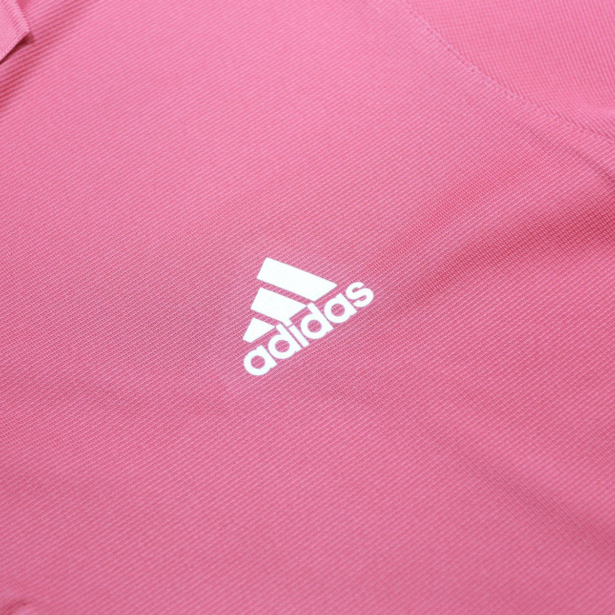 ADIDAS Mens Pink Short Sleeve Plain Polo Shirt L Sports Casual Activewear