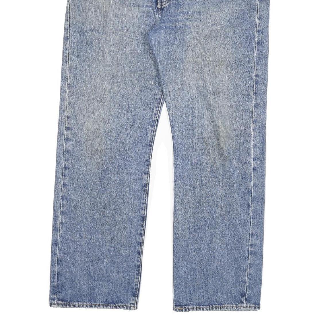 LEVI'S Mens Regular Fit Blue Denim Jeans W36 L30 Cotton Blend Button Closure