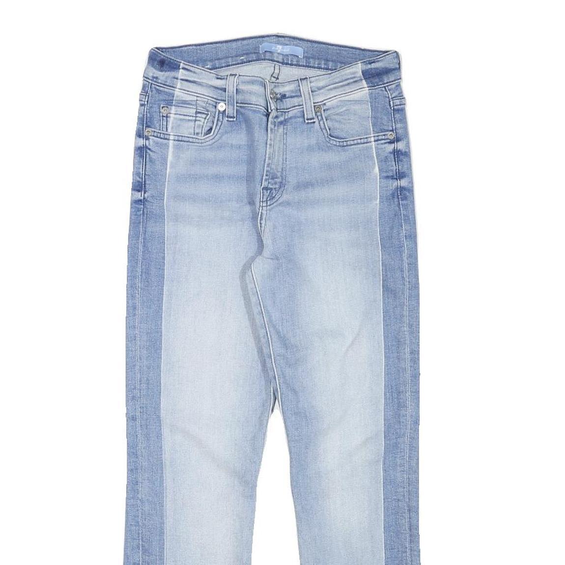 7 FOR ALL MANKIND Womens Jeans Light Blue Slim Skinny Denim Rinse W25 L25