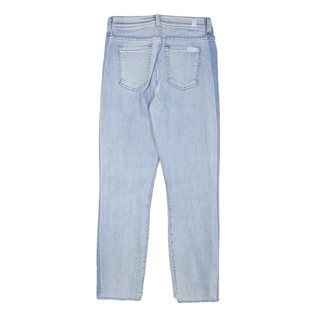 7 FOR ALL MANKIND Womens Jeans Light Blue Slim Skinny Denim Rinse W25 L25