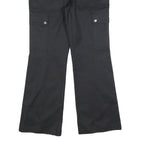 MICHAEL KORS Womens Black Regular Wide-Leg Trousers W28 L27 Zip Pocketed