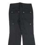 MICHAEL KORS Womens Black Regular Wide-Leg Trousers W28 L27 Zip Pocketed