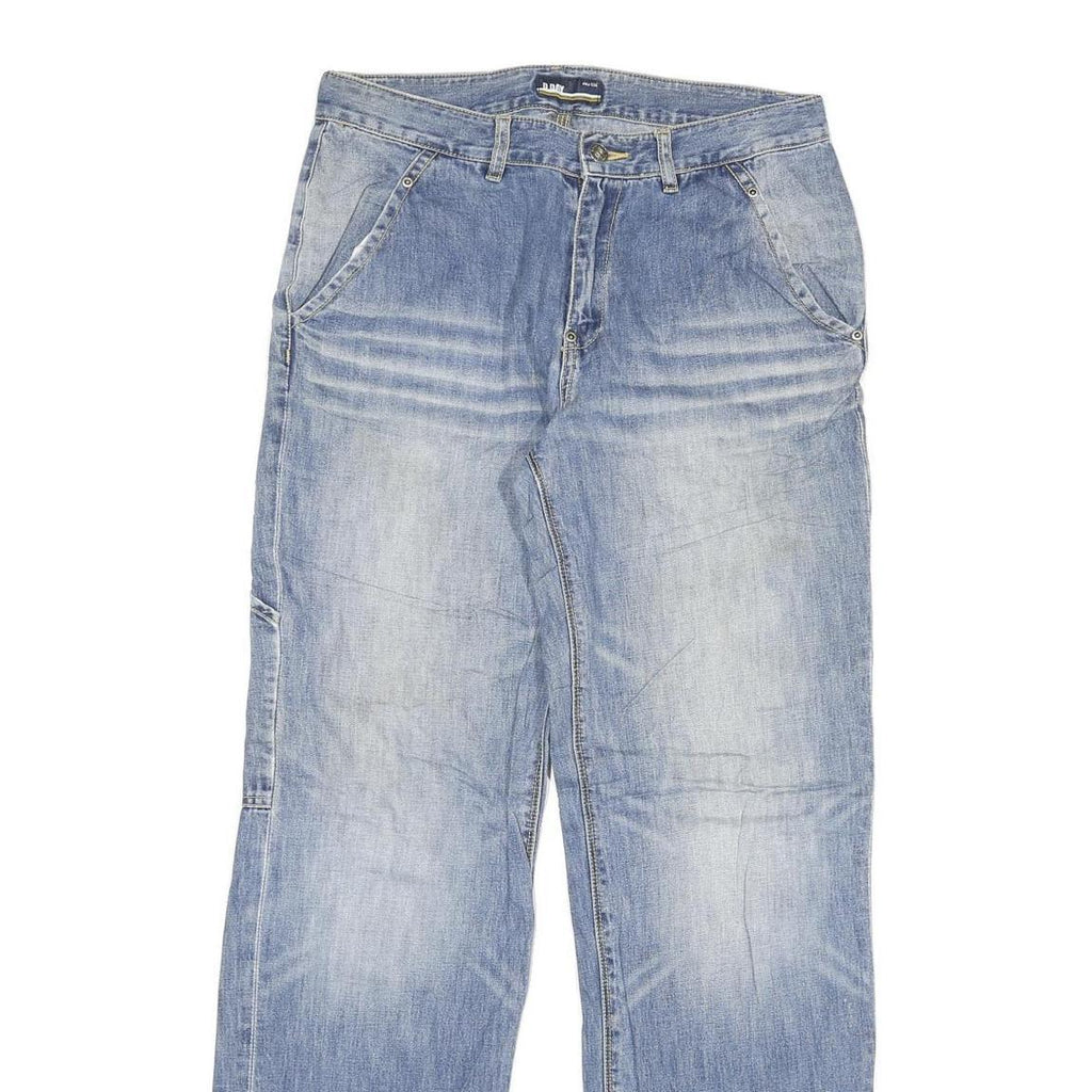D DAY Mens Regular Fit Blue Denim Cotton Blend Jeans W30 L32 Functional Pockets