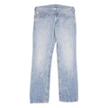 TRUE RELIGION Mens Jeans Blue Regular Straight Denim Light W34 L34 Zip Cotton