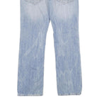 TRUE RELIGION Mens Jeans Blue Regular Straight Denim Light W34 L34 Zip Cotton