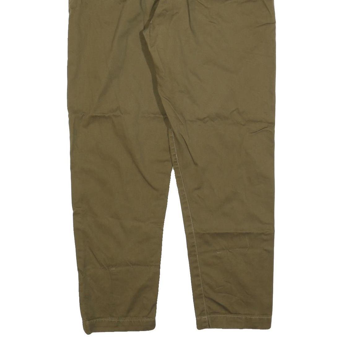 LEVI'S Mens Relaxed Cotton Blend Brown Trousers W36 L31 Casual Zip Closure