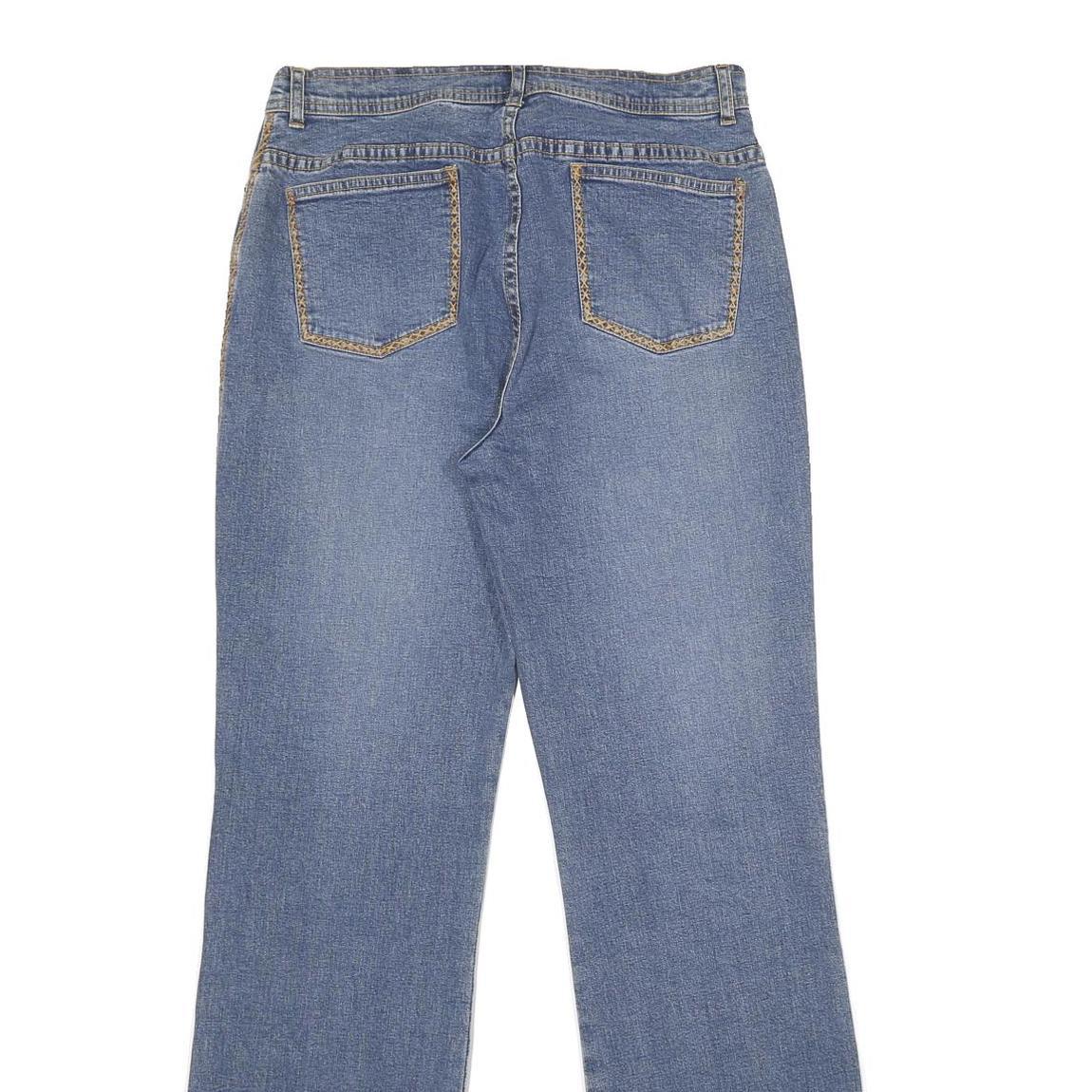 WILLI SMITH Womens Regular Blue Denim Straight Jeans W30 L32 Zip Cotton Blend