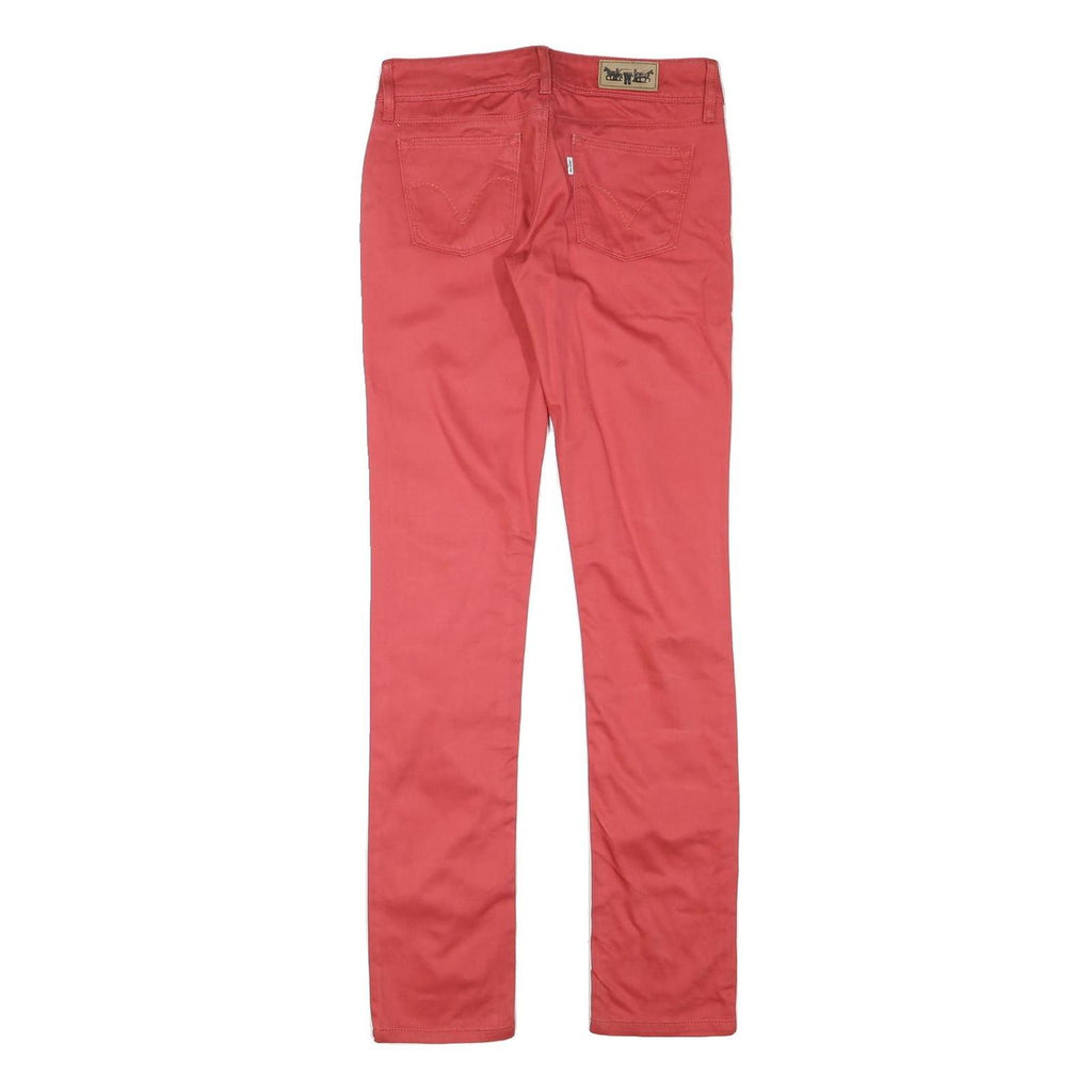 LEVI'S Womens Cotton Blend Red Slim Skinny Fit Trousers W28 L31 Stylish Comfort