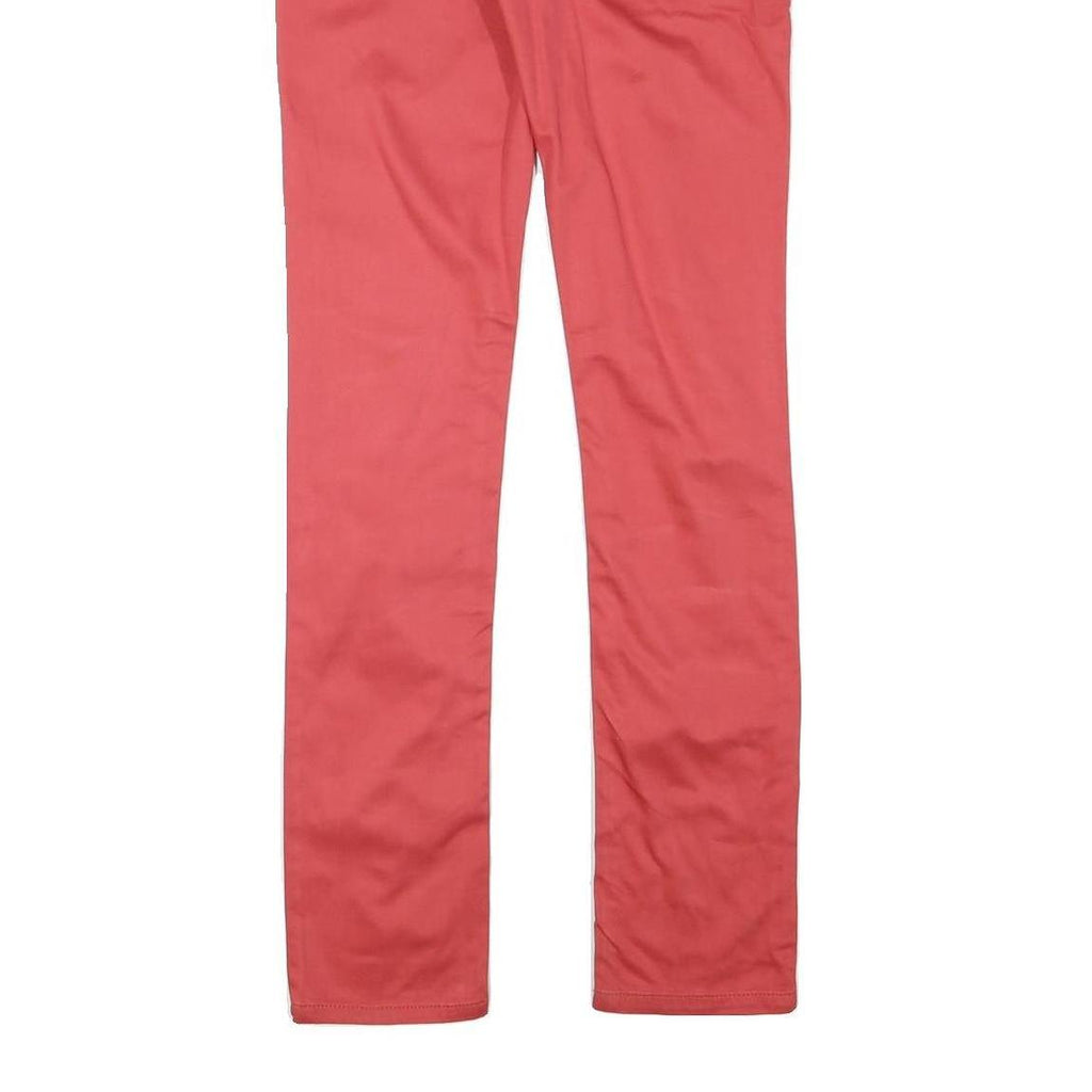 LEVI'S Womens Cotton Blend Red Slim Skinny Fit Trousers W28 L31 Stylish Comfort