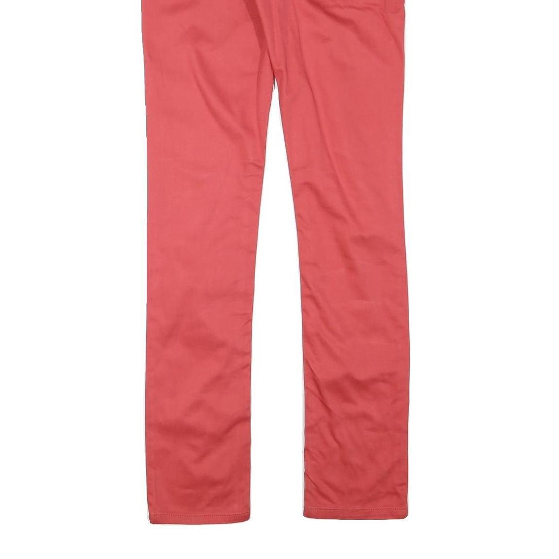 LEVI'S Womens Cotton Blend Red Slim Skinny Fit Trousers W28 L31 Stylish Comfort