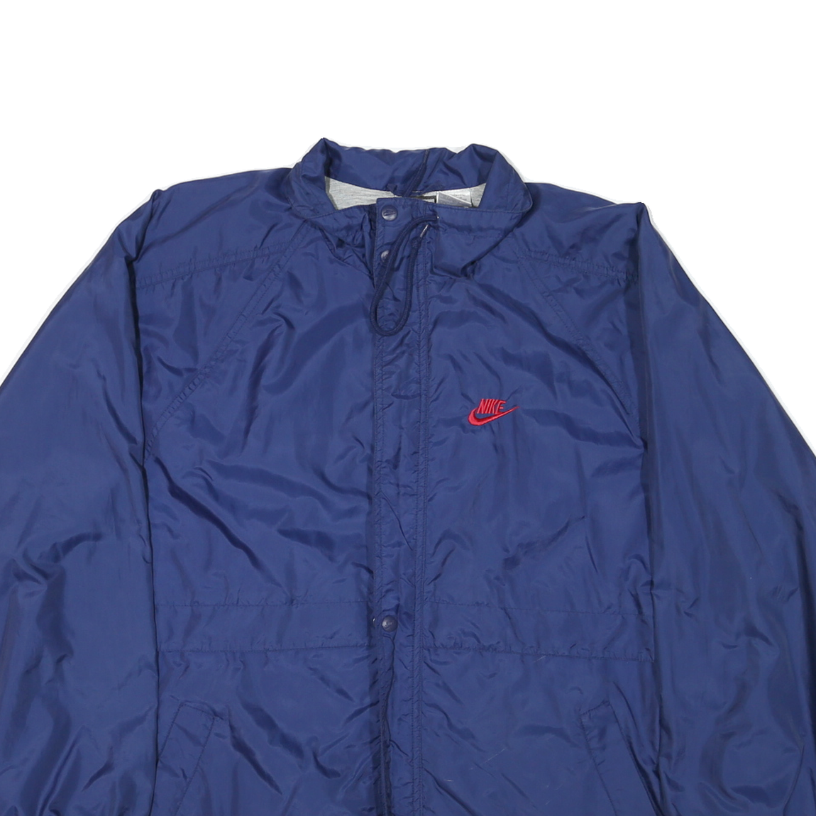 NIKE Mens Blue Lightweight Nylon Jacket M Zip Plain Sports Casual