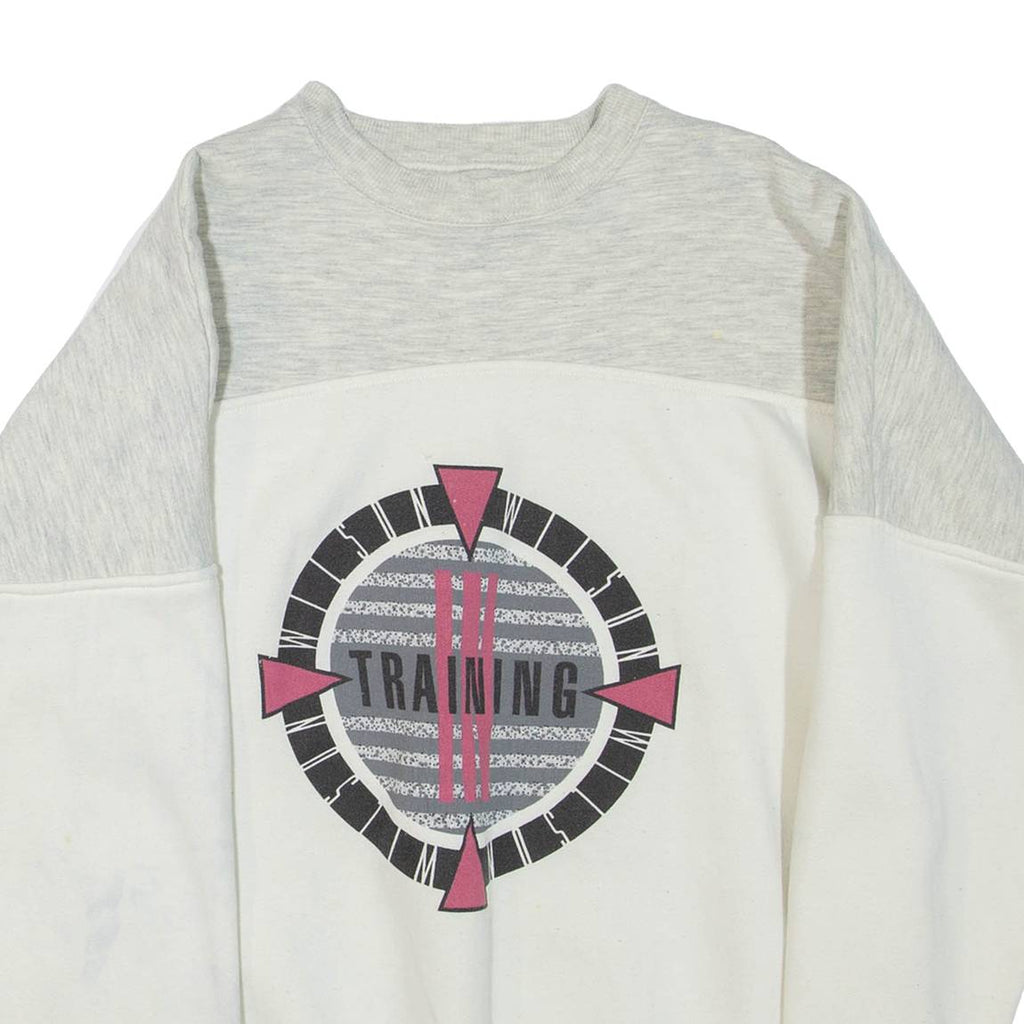 Training Mens Sweatshirt Cream Crew Neck M