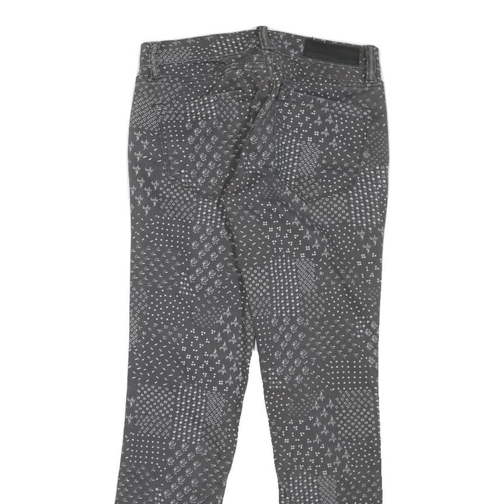 ALL SAINTS Womens Jeans Grey Regular Skinny Denim Medium W24 L26 Zipper Detail