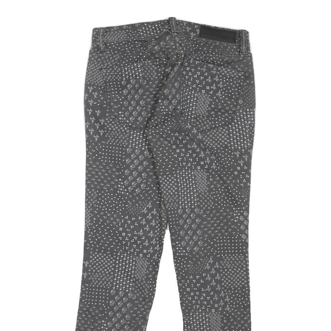 ALL SAINTS Womens Jeans Grey Regular Skinny Denim Medium W24 L26 Zipper Detail