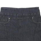 CONTRAST Womens Blue Denim Mini Skort Skirt Cotton Blend Zip Plain M Pocketed