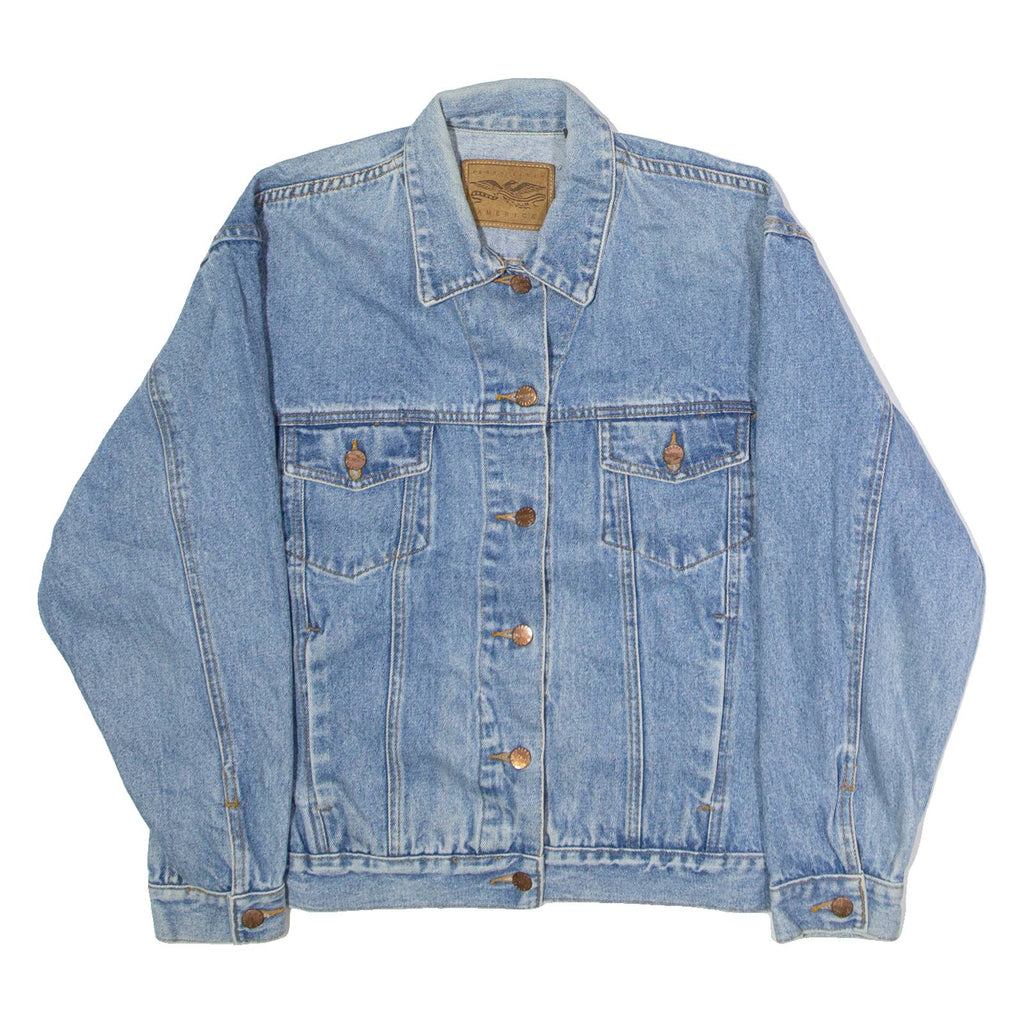 PERRY ELLIS AMERICAN Womens Denim Jacket Blue 90s M