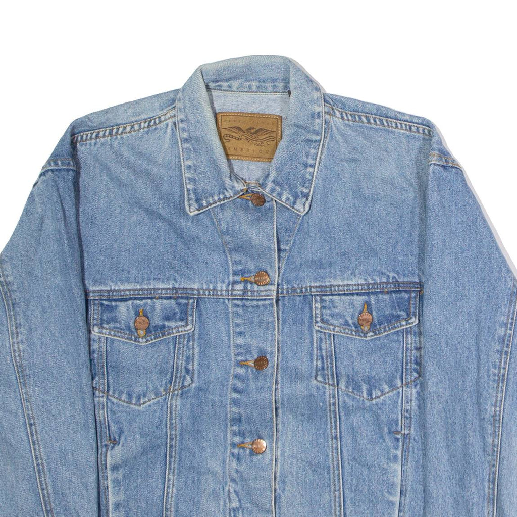 PERRY ELLIS AMERICAN Womens Denim Jacket Blue 90s M