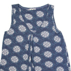 WHITE STUFF Womens Printed Vest Blue Sleeveless Floral UK 8