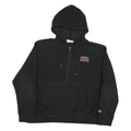 CHAMPION Mens Black Chico State Patterned Pullover Jumper XL Hooded Zip