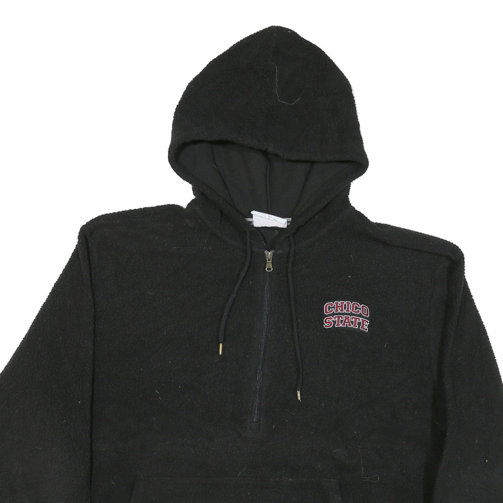 CHAMPION Mens Black Chico State Patterned Pullover Jumper XL Hooded Zip