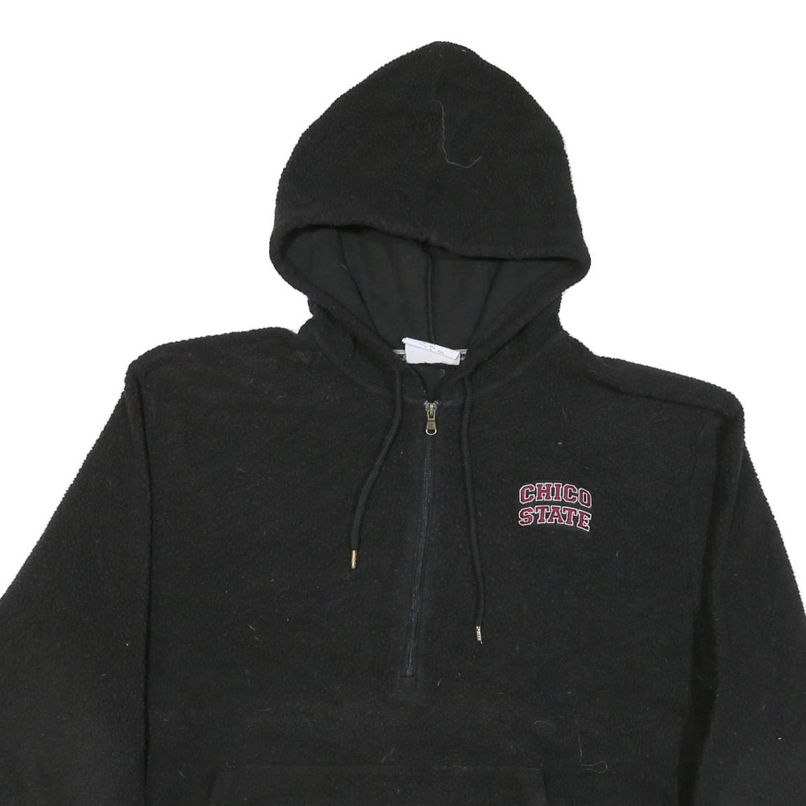 CHAMPION Mens Black Chico State Patterned Pullover Jumper XL Hooded Zip
