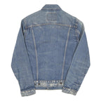 LEVI'S Mens Blue Cotton Denim Jacket S Button Plain Classic Style Casual