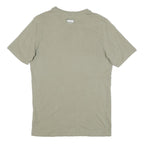 PUMA Mens Beige Graphic T-Shirt S Short Sleeve Crew Neck Casual Cotton Blend
