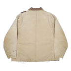 CARHARTT Blanket Lined Mens Beige Cotton Workwear Chore Jacket XL Distressed