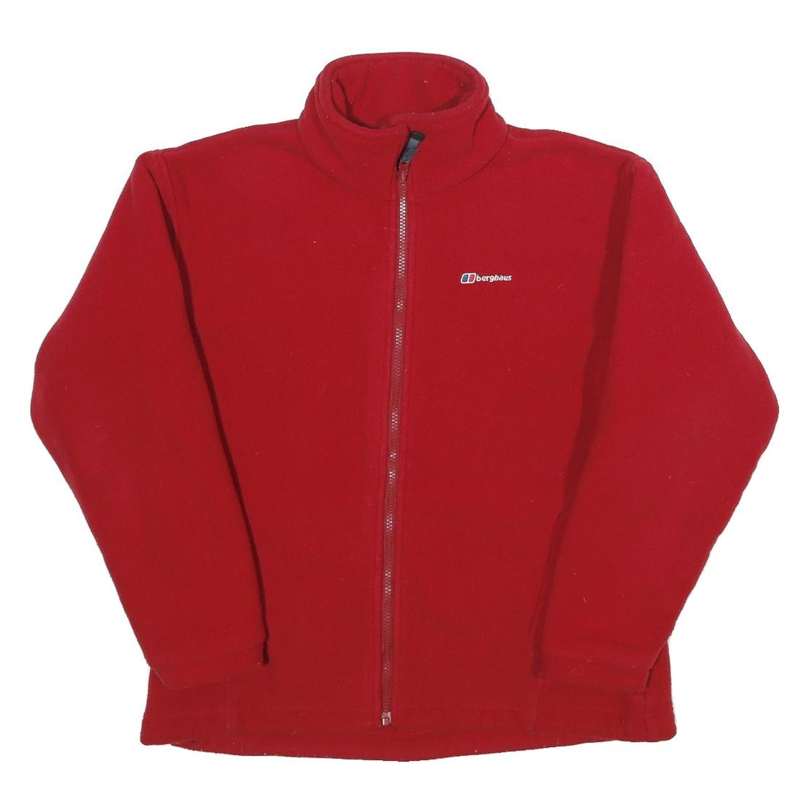 BERGHAUS Womens Red Jacket UK 12 Polyester Zip Classic Outdoor Warm Layer