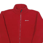 BERGHAUS Womens Red Jacket UK 12 Polyester Zip Classic Outdoor Warm Layer