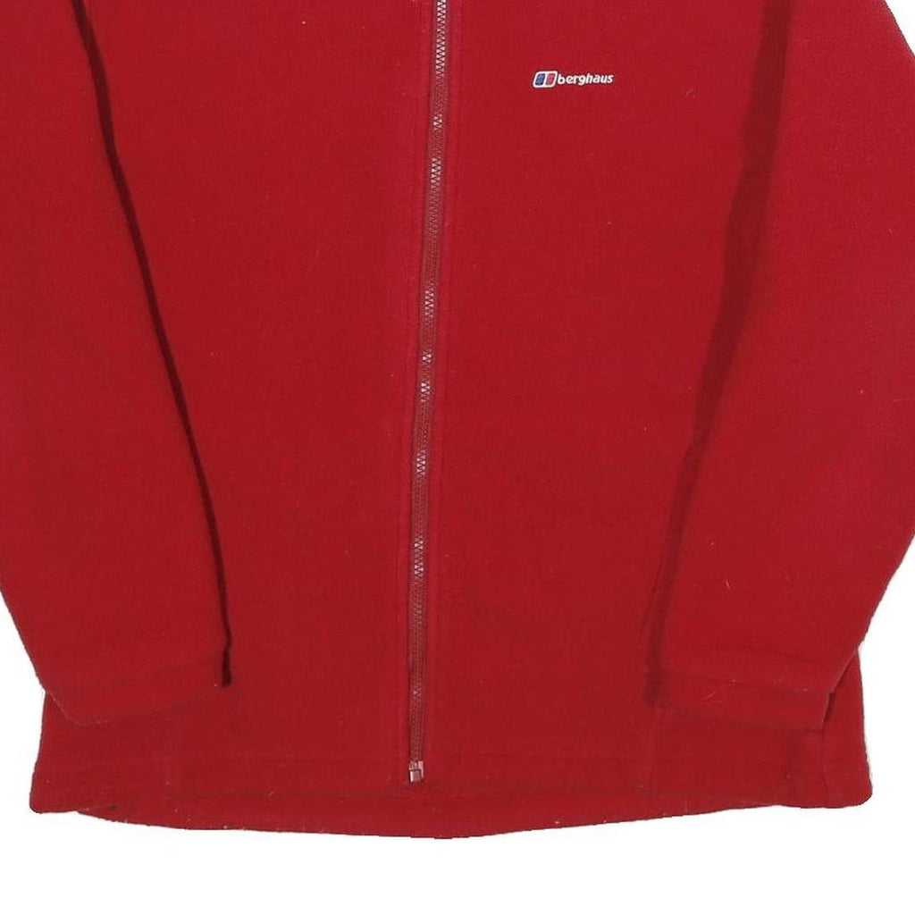 BERGHAUS Womens Red Jacket UK 12 Polyester Zip Classic Outdoor Warm Layer