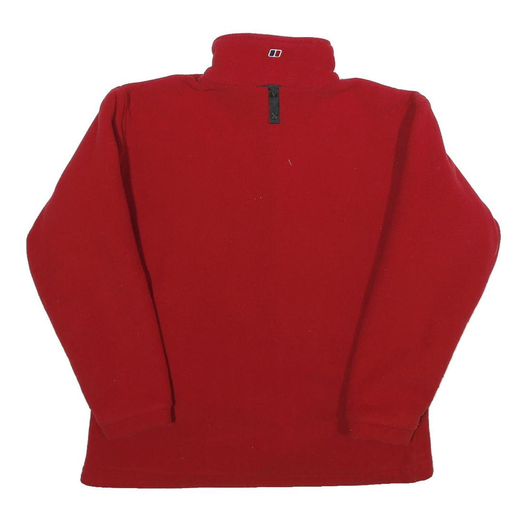 BERGHAUS Womens Red Jacket UK 12 Polyester Zip Classic Outdoor Warm Layer