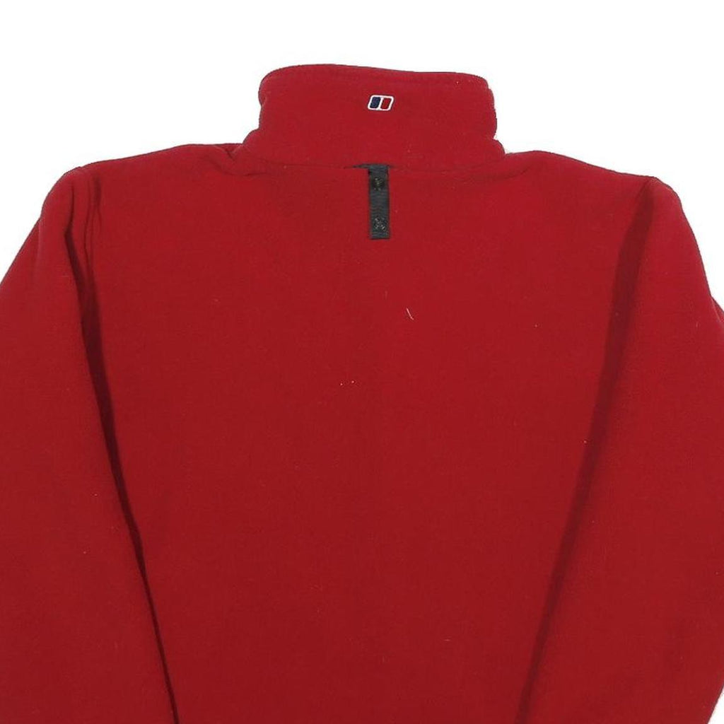 BERGHAUS Womens Red Jacket UK 12 Polyester Zip Classic Outdoor Warm Layer
