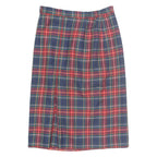 CANDA Womens Straight Skirt Red Midi Check M