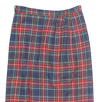 CANDA Womens Straight Skirt Red Midi Check M