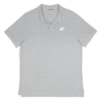 NIKE Mens Grey Short Sleeve Plain M Cotton Blend Polo Shirt Casual Sport
