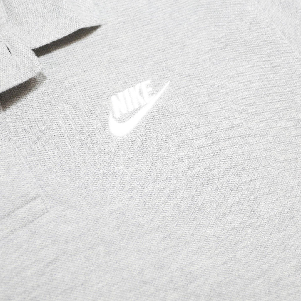NIKE Mens Grey Short Sleeve Plain M Cotton Blend Polo Shirt Casual Sport