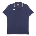 KAPPA Mens Blue White Trim Short Sleeve Polo Shirt L Cotton Blend Casual