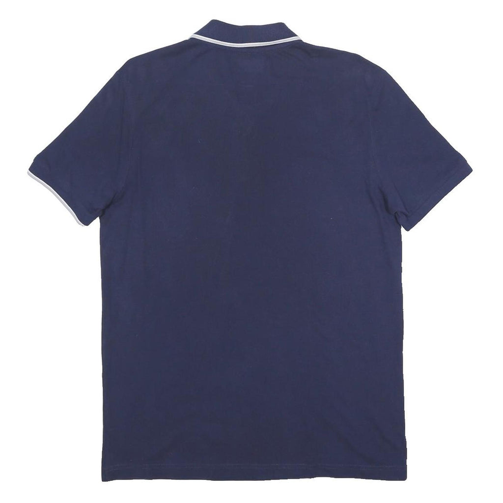 KAPPA Mens Blue White Trim Short Sleeve Polo Shirt L Cotton Blend Casual
