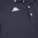 KAPPA Mens Blue White Trim Short Sleeve Polo Shirt L Cotton Blend Casual