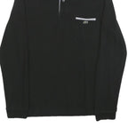 LACOSTE Mens Black Long Sleeve Plain M Cotton Blend Polo Shirt
