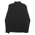 LACOSTE Mens Black Long Sleeve Plain M Cotton Blend Polo Shirt